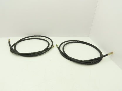 Manuli Harvester 2T 0.25" x 10' Hydraulic Hose 5000 PSI 1/8NPT Female Lot of 2
