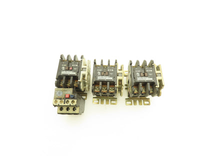 Cutler Hammer C25DND330 LR2D1307 Set of 3x 30A Contactors 1x Overload Relay