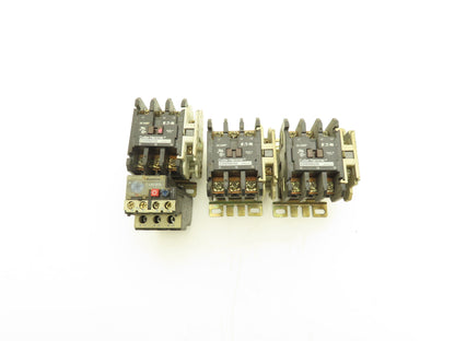Cutler Hammer C25DND330 LR2D1307 Set of 3x 30A Contactors 1x Overload Relay