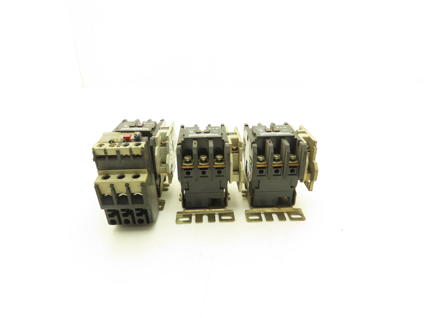Cutler Hammer C25DND330 LR2D1307 Set of 3x 30A Contactors 1x Overload Relay