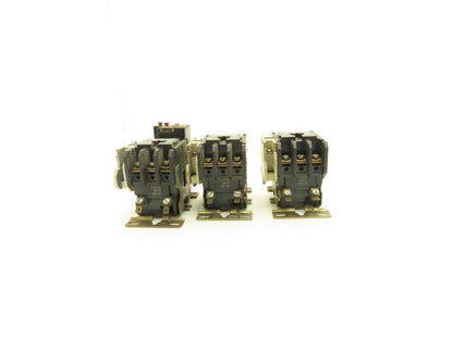 Cutler Hammer C25DND330 LR2D1307 Set of 3x 30A Contactors 1x Overload Relay