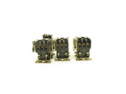 Cutler Hammer C25DND330 LR2D1307 Set of 3x 30A Contactors 1x Overload Relay