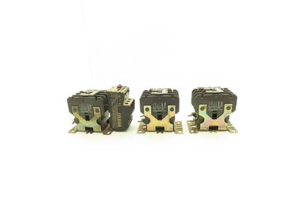 Cutler Hammer C25DND330 LR2D1307 Set of 3x 30A Contactors 1x Overload Relay