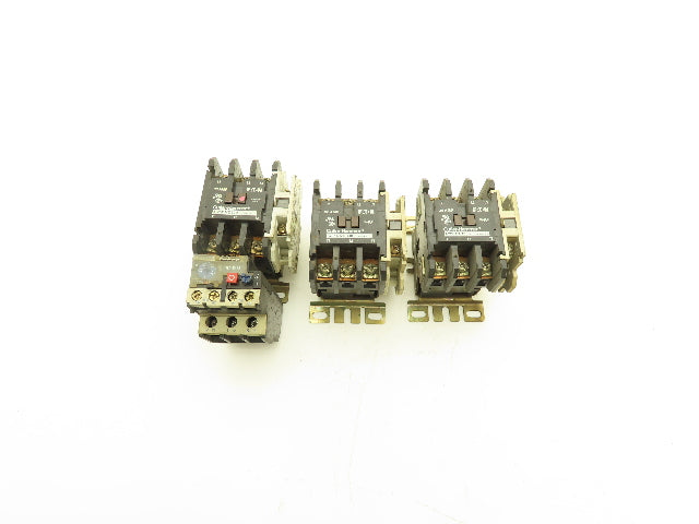 Cutler Hammer C25DND330 LR2D1307 Set of 3x 30A Contactors 1x Overload Relay