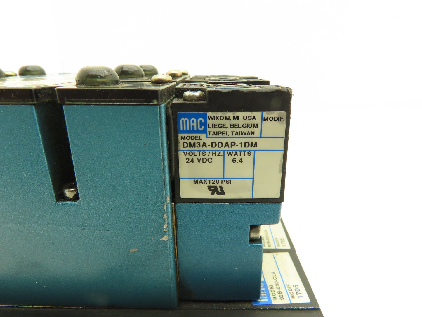 MAC MAConnect 3-Station Solenoid Valve Serial Manifold DeviceNet 24VDC 92 Series