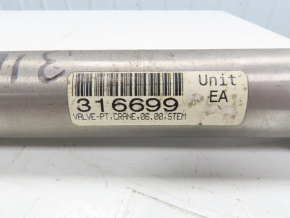 Crane 316699 Threaded Stem for 6" Gate Valve 1-7/8" x 32-1/2"L