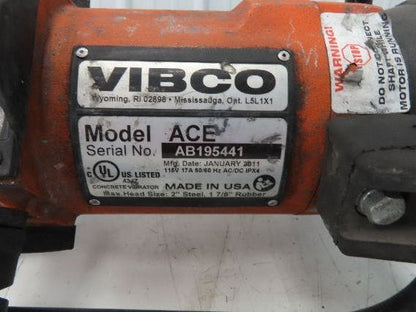 Vibco ACE Electric Concrete Vibrator 115V 8'L