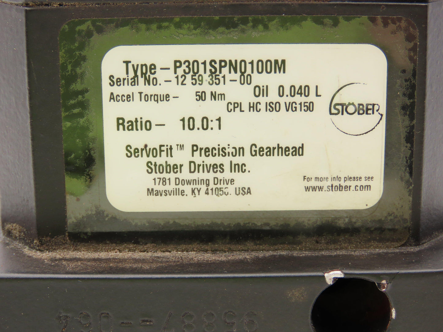 Allen Bradley MPL-A310P-SJ22AA AC Servo Gear Motor 230V 3PH 10:1 Reducer