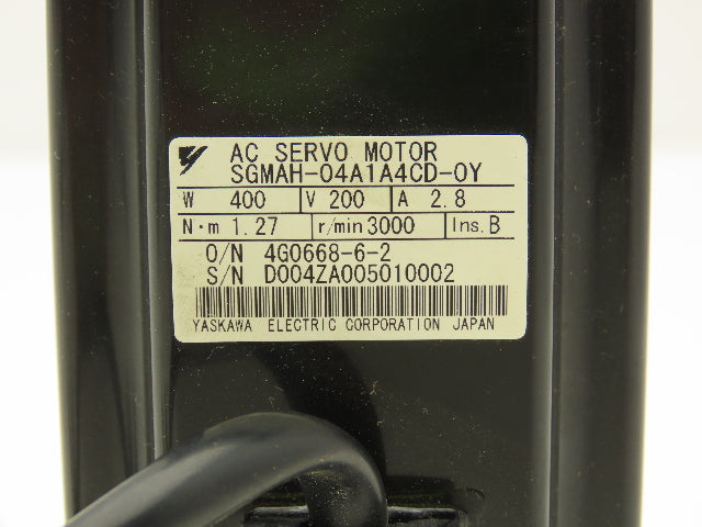 Omron Yaskawa SGMAH-04A1A4CD-0Y AC Servo Motor 200V