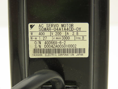 Omron Yaskawa SGMAH-04A1A4CD-0Y AC Servo Motor 200V