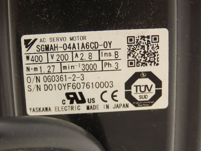 Omron Yaskawa SGMAH-04A1A6CD-0Y AC Servo Motor 200V