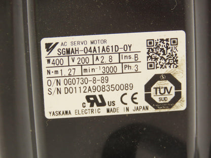 Yaskawa SGMAH-04A1A61D-0Y AC Servo Motor 200V