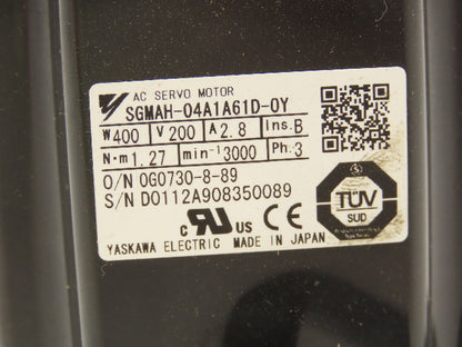 Yaskawa SGMAH-04A1A61D-0Y AC Servo Motor 200V
