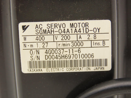 Yaskawa SGMAH-04A1A41D-0Y AC Servo Motor 200V