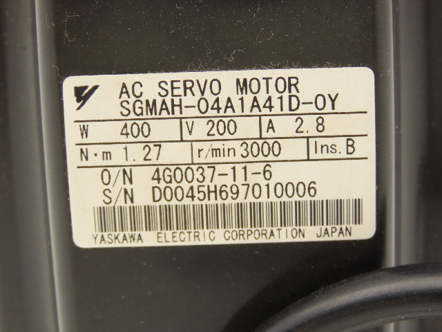 Yaskawa SGMAH-04A1A41D-0Y AC Servo Motor 200V
