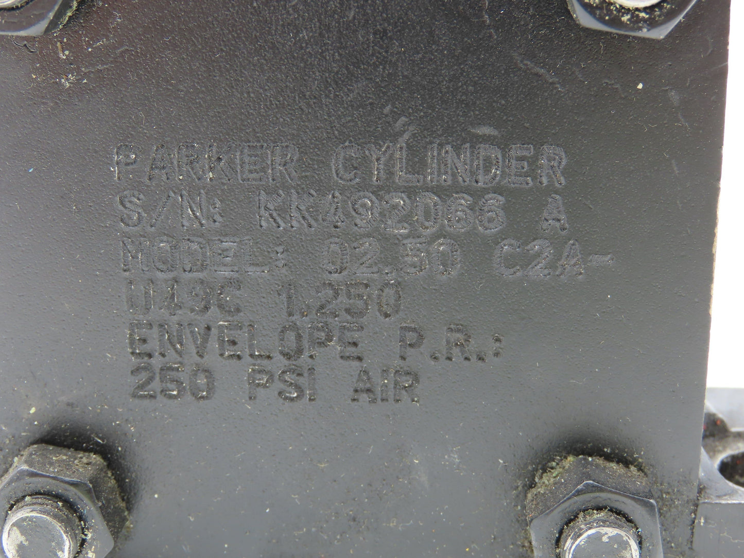 Parker Series 2A Pneumatic Air Cylinder 2.5" Bore 1.25" Stroke Foot Mount