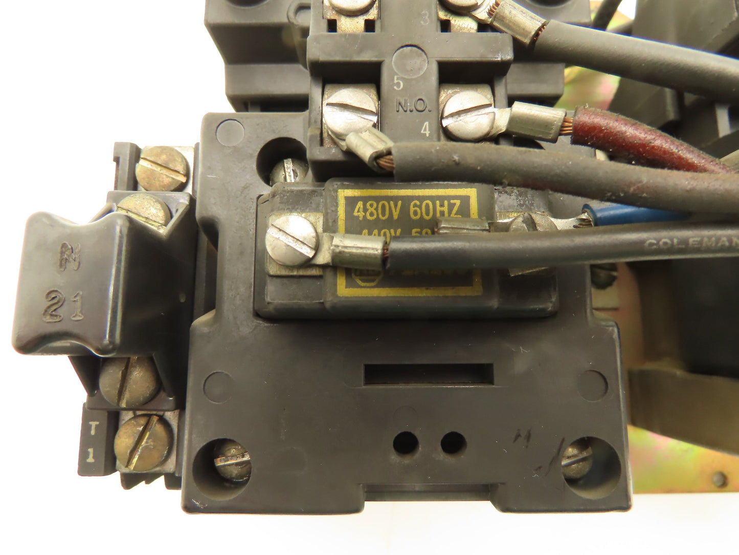 Allen Bradley 705-B0D46 NEMA Size 1 Reversing Motor Starter 3Ph 10HP 480V Coil
