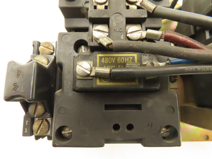 Allen Bradley 705-B0D46 NEMA Size 1 Reversing Motor Starter 3Ph 10HP 480V Coil