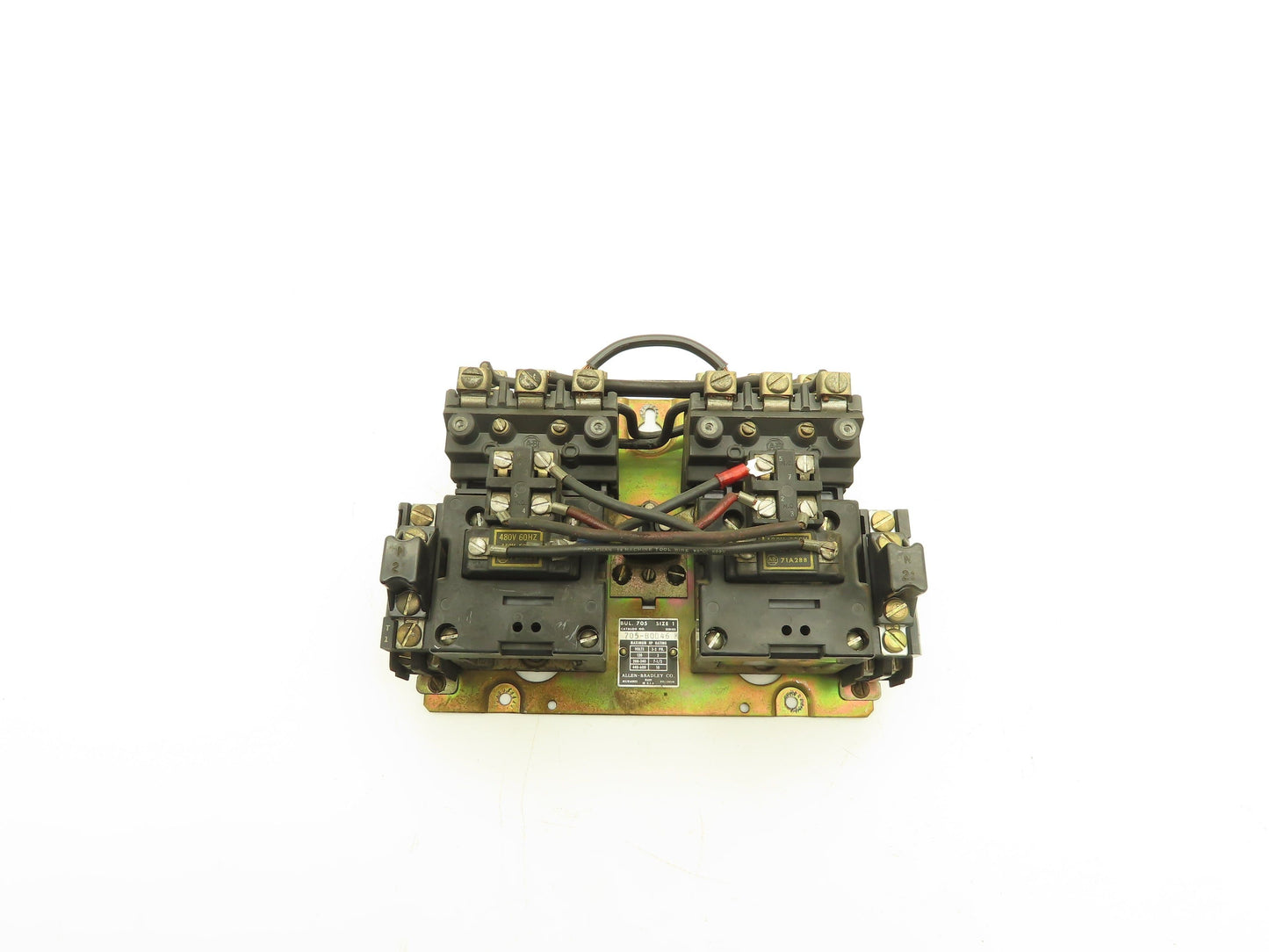 Allen Bradley 705-B0D46 NEMA Size 1 Reversing Motor Starter 3Ph 10HP 480V Coil