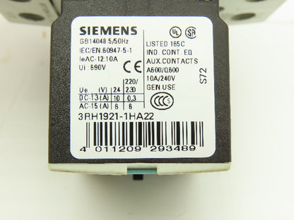 Siemens 3RT1034-1AK64 Motor Starter Contactor 600VAC 45A 18.5kW 3PH 30HP