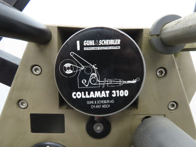 Guhl 3100 Collamat Label Applicator Adjustable Stand Air Blow 2.5" Wide Max
