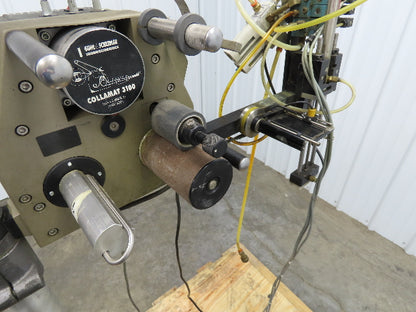 Guhl 3100 Collamat Label Applicator Adjustable Stand Air Blow 2.5" Wide Max