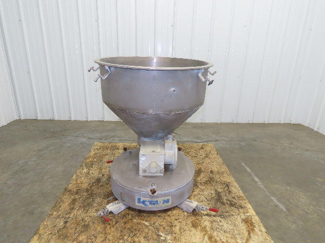 K Tron Twin Screw Feeder Unit Load Cell 20 Gallon Aluminum Hopper