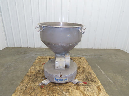 K Tron Twin Screw Feeder Unit Load Cell 20 Gallon Aluminum Hopper