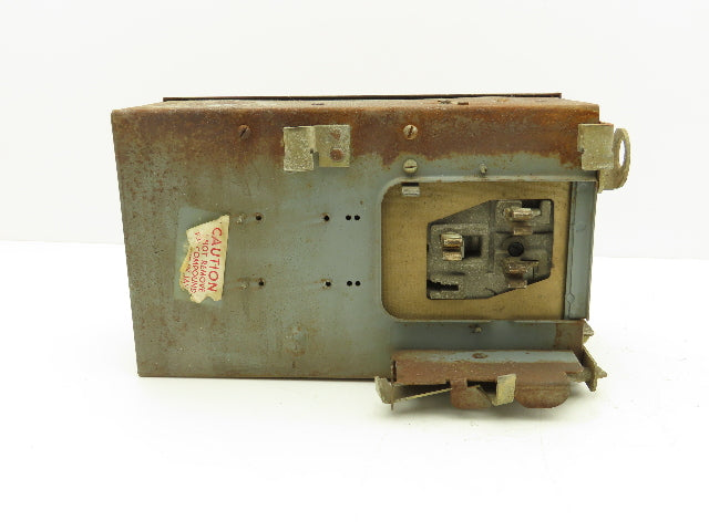 Square D PQ3606G Ser 1 Busway Switch Fusebox 30HP 60A 3 Pole Rusty but Solid