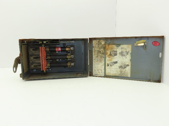 Square D PQ3606G Ser 1 Busway Switch Fusebox 30HP 60A 3 Pole Rusty but Solid