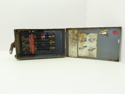 Square D PQ3606G Ser 1 Busway Switch Fusebox 30HP 60A 3 Pole Rusty but Solid