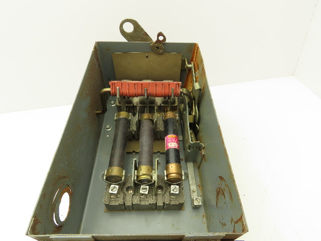 Square D PQ3606G Ser 1 Busway Switch Fusebox 30HP 60A 3 Pole Rusty but Solid