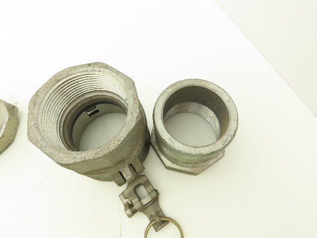 Dixon D-250 Camlock 2-1/2" Cam & Groove Coupler x Adapter Female NPT Lot of 2