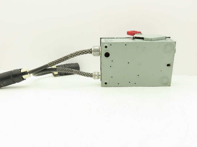 GE TH3361 Safety Switch Electrical Box 30A 600V 20HP 3PH Hubbell Pigtails