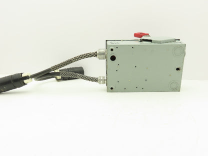 GE TH3361 Safety Switch Electrical Box 30A 600V 20HP 3PH Hubbell Pigtails