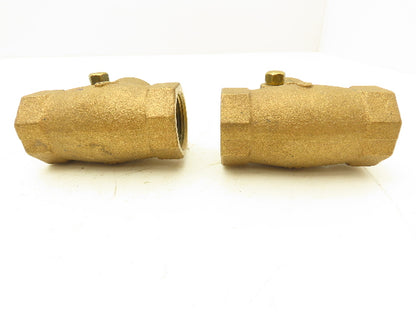 Nibco 1" FNPT Bronze Swing Check Valve T-Pattern Female Threaded  Lot of 2