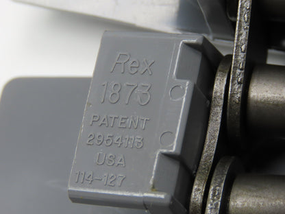 Rexnord D1873TK4.5 4.5" TableTop Conveyor Chain 10' Gray Side Flexing