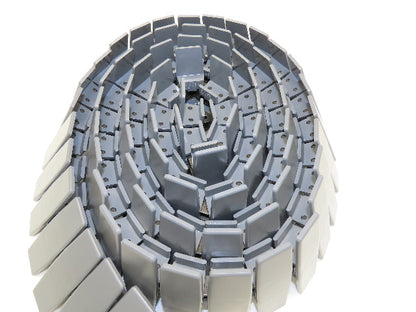 Rexnord D1873TK4.5 4.5" TableTop Conveyor Chain 10' Gray Side Flexing