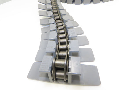 Rexnord D1873TK4.5 4.5" TableTop Conveyor Chain 10' Gray Side Flexing