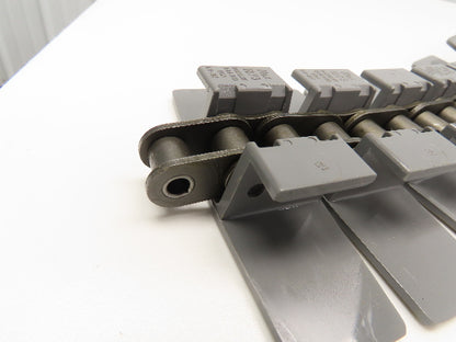 Rexnord D1873TK4.5 4.5" TableTop Conveyor Chain 10' Gray Side Flexing