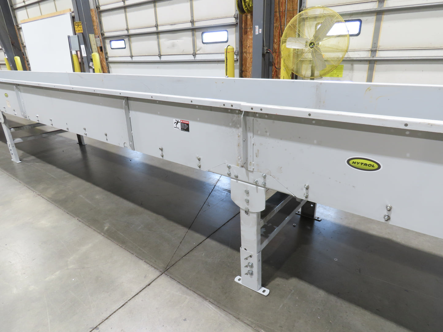 Hytrol BPC 37"x 78' Slider Bed Conveyor Parcel Belt 3Hp 480V Center Drive 155fpm