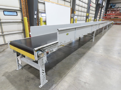 Hytrol BPC 37"x 78' Slider Bed Conveyor Parcel Belt 3Hp 480V Center Drive 155fpm