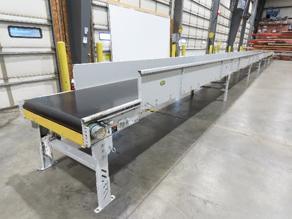 Hytrol BPC 37"x 78' Slider Bed Conveyor Parcel Belt 3Hp 480V Center Drive 155fpm