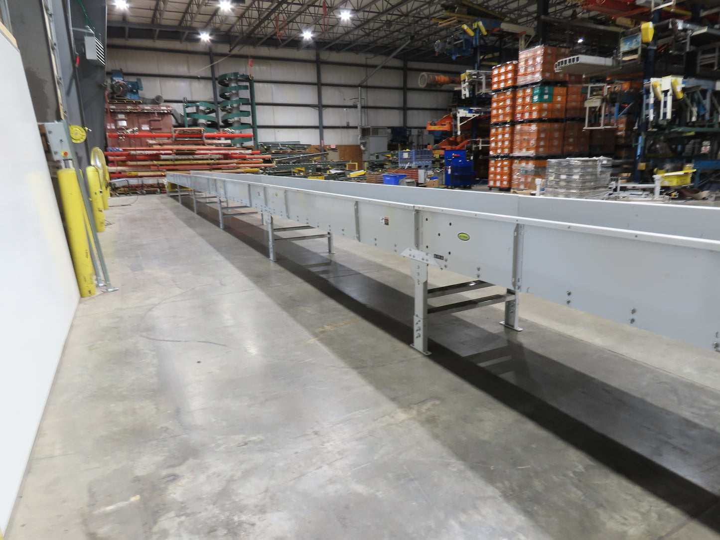 Hytrol BPC 37"x 78' Slider Bed Conveyor Parcel Belt 3Hp 480V Center Drive 155fpm
