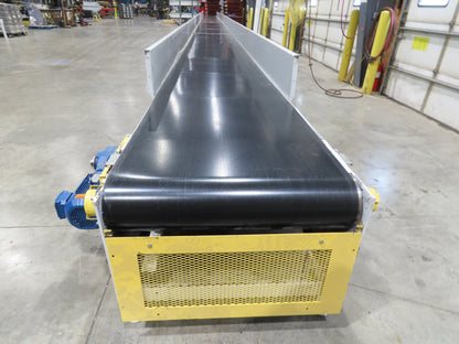 Hytrol BPC 37"x 78' Slider Bed Conveyor Parcel Belt 3Hp 480V Center Drive 155fpm