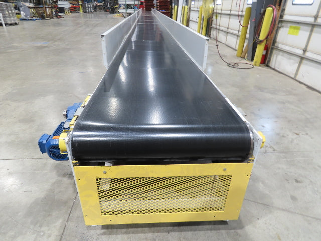 Hytrol BPC 37"x 78' Slider Bed Conveyor Parcel Belt 3Hp 480V Center Drive 155fpm