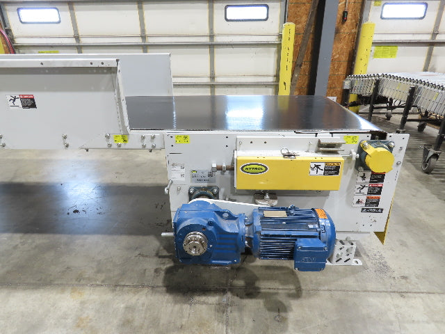 Hytrol BPC 37"x 78' Slider Bed Conveyor Parcel Belt 3Hp 480V Center Drive 155fpm