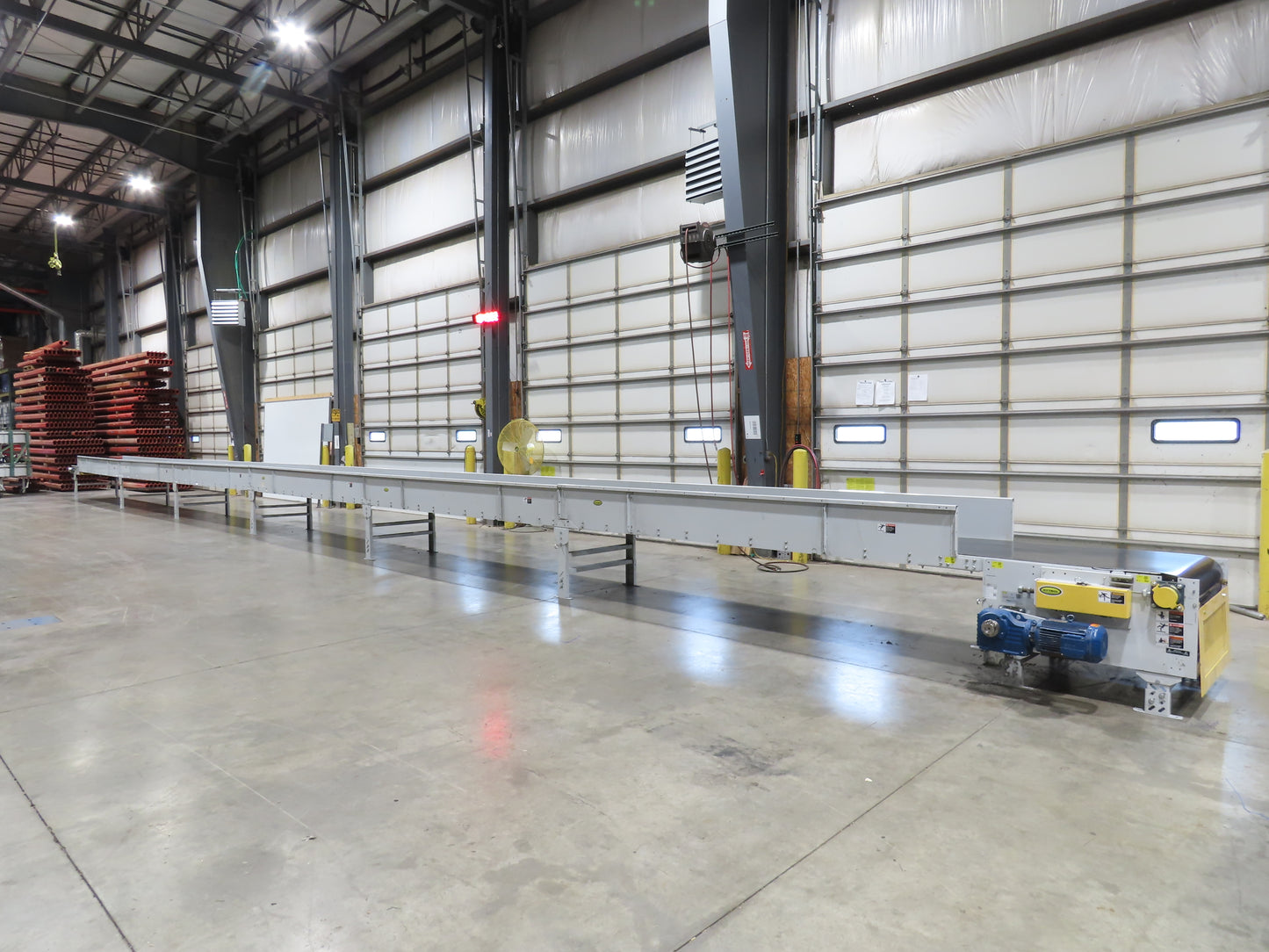 Hytrol BPC 37"x 78' Slider Bed Conveyor Parcel Belt 3Hp 480V Center Drive 155fpm