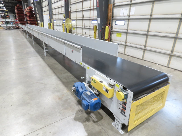 Hytrol BPC 37"x 78' Slider Bed Conveyor Parcel Belt 3Hp 480V Center Drive 155fpm