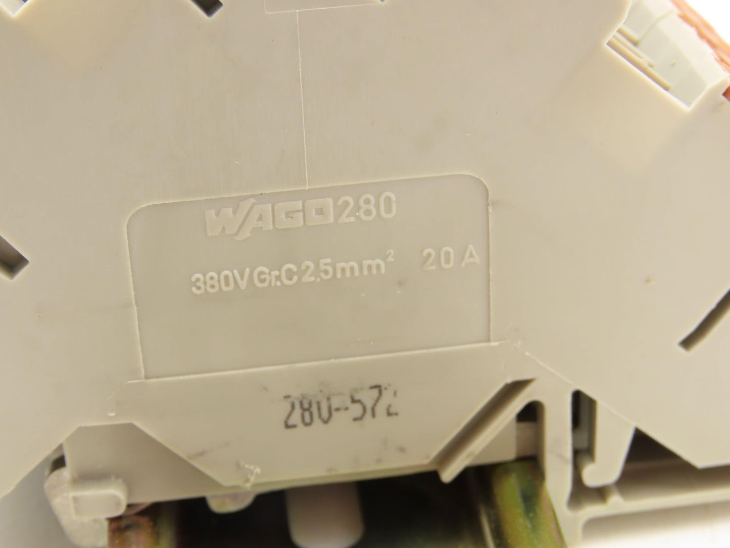 Wago 280 4-Wire 20A Grounding Terminal 380V 2.5mm² 20A DIN Rail 31" Lot of 64